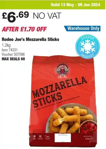 Costco Rodeo Joe's Mozzarella Sticks offer
