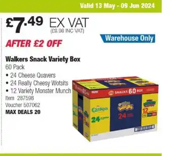 Costco Walkers Snack Variety Box offer