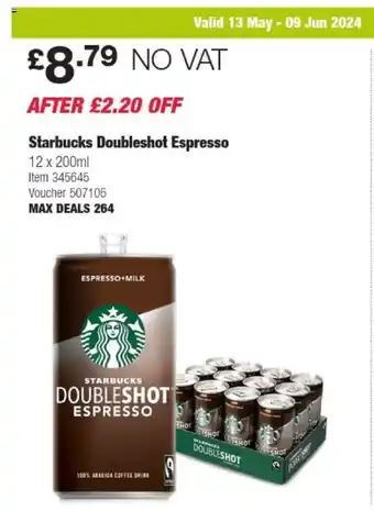 Costco Starbucks Doubleshot Espresso offer