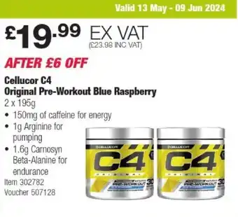 Costco Cellucor C4 Original Pre-Workout Blue Raspberry offer