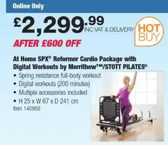 Costco At Home SPX Reformer Cardio Package with Digital Workouts by Merrithew M/STOTT PILATES offer