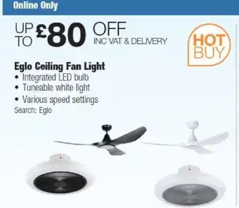 Costco Eglo Ceiling Fan Light offer