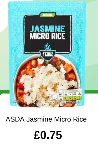 Asda ASDA Jasmine Micro Rice offer