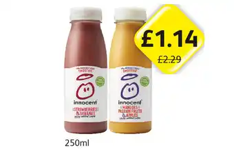 Londis View Innocent Strawberries & Bananas, Mangoes Passion Fruits & Apples offer