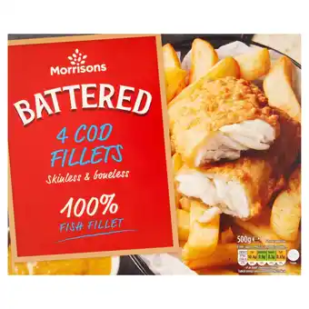 Morrisons Morrisons 4 Battered Cod Fillets offer