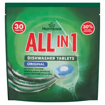 Morrisons Morrisons All In 1 Original Dishwasher Tablets offer