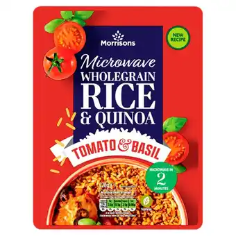 Morrisons Morrisons Microwave Wholegrain Rice Quinoa Tom/Basil offer