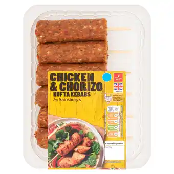Sainsbury's Sainsbury's Chicken & Chorizo Kofta Kebabs 360g offer