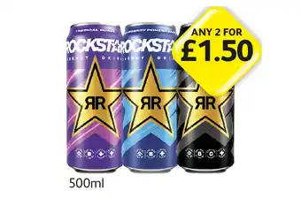 Londis View Rockstar Energy Tropical Guava, Blueberry Pomegranate, Original offer