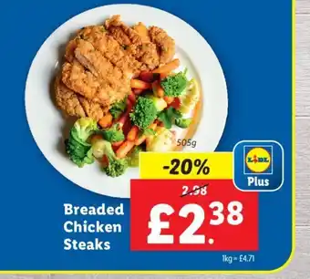 Lidl Breaded Chicken Steaks offer