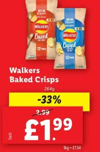 Lidl Walkers Baked Crisps offer