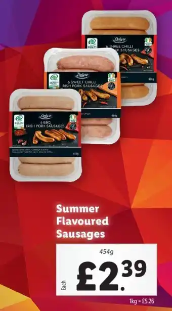 Lidl Summer Flavoured Sausages offer