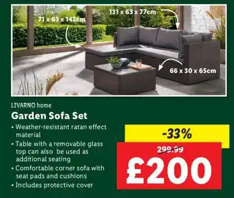 Lidl LIVARNO home Garden Sofa Set offer