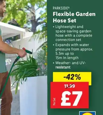 Lidl PARKSIDE® Flexible Garden Hose Set offer