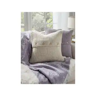 Asda At Home with Stacey Solomon Natural Plain Textured Cushion offer