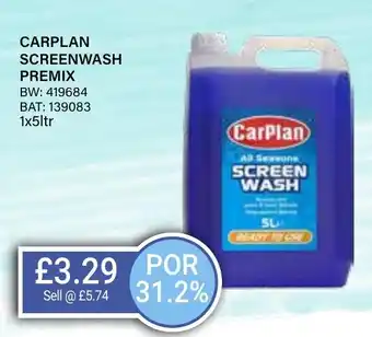 Bestway CARPLAN SCREENWASH PREMIX offer