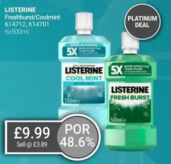 Bestway LISTERINE Freshburst/Coolmint offer