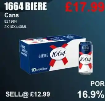 Bestway 1664 BIERE Cans offer