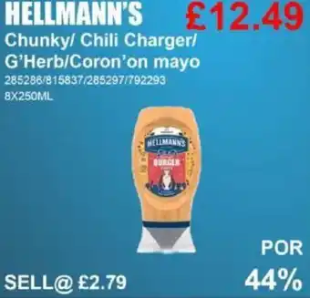 Bestway HELLMANN'S Chunky/ Chili Charger/ G'Herb/Coron❜on mayo offer