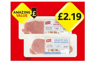 Londis View Jack's Smoked Back Bacon Rashers, Unsmoked Back Bacon Rashers offer