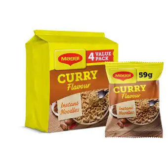 Iceland MAGGI 3 Minute Instant Noodles Curry Flavour 4 x 59g offer