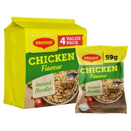 Iceland MAGGI 3 Minute Instant Noodles Chicken Flavour 4 x 59g offer