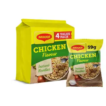 Iceland MAGGI 3 Minute Instant Noodles Chicken Flavour 4 x 59g offer
