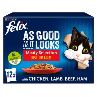 Iceland FELIX As Good As it Looks Meaty Selection in Jelly Wet Cat Food 12x100g offer