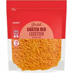 Iceland Iceland Grated Red Leicester 250g offer