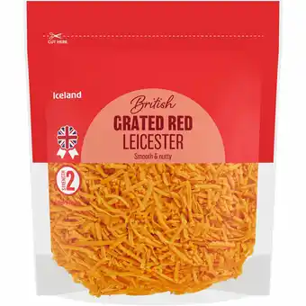 Iceland Iceland Grated Red Leicester 250g offer