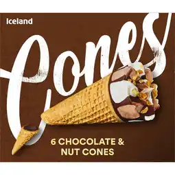 Iceland Iceland 6 Chocolate and Nut Cones 372g offer