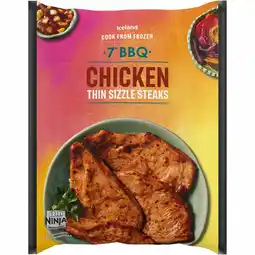 Iceland Iceland 7 BBQ Chicken Sizzle Steaks 450g offer