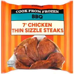 Iceland Iceland 7 BBQ Chicken Sizzle Steaks 450g offer