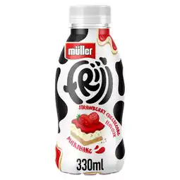 Iceland Müller Frijj Strawberry Flavour Milkshake 330ml offer
