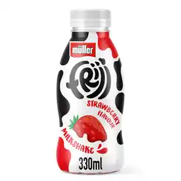 Iceland Müller Frijj Strawberry Flavour Milkshake 330ml offer
