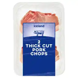 Iceland Iceland 2 Thick Cut Pork Chops 450g offer