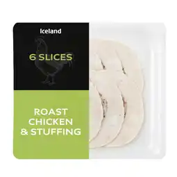 Iceland Iceland 6 Slices (Approx.) Roast Chicken & Stuffing 100g offer