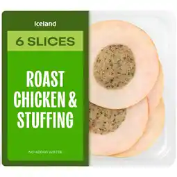 Iceland Iceland 6 Slices (Approx.) Roast Chicken & Stuffing 100g offer