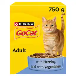 Iceland GO-CAT Herring and Tuna Dry Cat Food 750g offer
