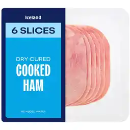 Iceland Iceland 6 Slices (Approx.) Prime Cuts Cooked Ham 100g offer