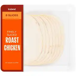 Iceland Iceland 8 (Approx.) Finely Sliced Roast Chicken 100g offer