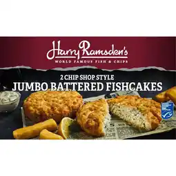 Iceland Harry Ramsden's 2 Chip Shop Style Jumbo Haddock Fishcakes 300g offer