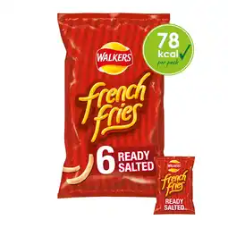 Iceland Walkers French Fries Ready Salted Multipack Snacks Crisps 6x18g offer