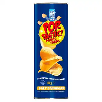 Iceland Pop-Tastic! Potato Crisps Salt & Vinegar 160g offer