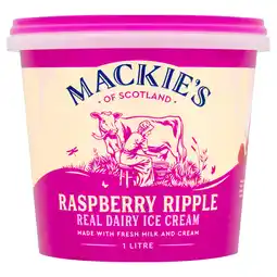 Iceland Mackie's of Scotland Raspberry Ripple Real Dairy Ice Cream offer