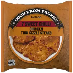 Iceland Iceland 7 Sweet Chilli Chicken Sizzle Steaks 450g offer