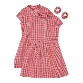 Morrisons Nutmeg Traditional Gingham Red Dress Age 5-6 Years offer