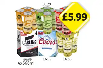 Londis View Strongbow Original, Tropical, Zesty, Strawberry, Carling, Coors offer