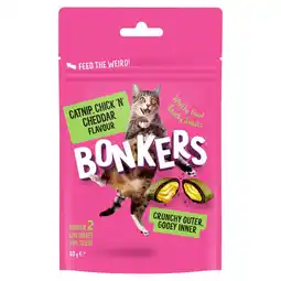 Morrisons Bonkers Catnip Chick 'N' Cheddar Flavour Cat Treats offer