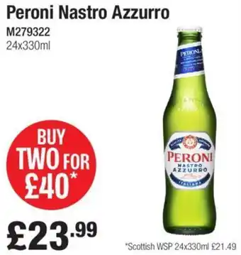 Booker Wholesale Peroni Nastro Azzurro offer